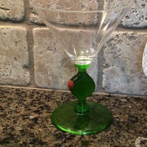 four martini glasses